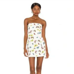 Amanda Uprichard Strapless Butterfly Dress